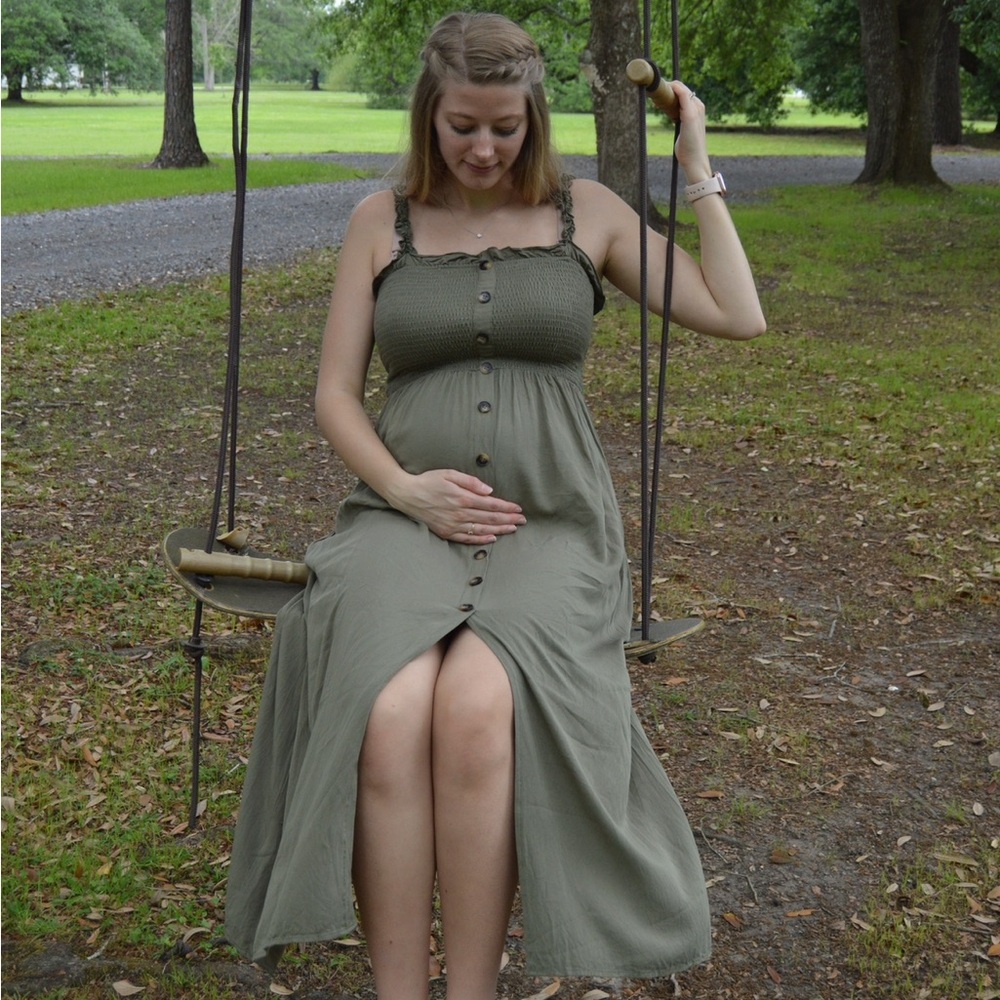 Army Green Maxi Dress